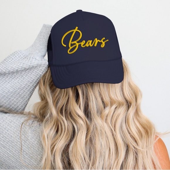 Custom Puff Football Hat, Custom Team Hat, Custom Puff Trucker Hat, Puff Print - Picture 3 of 7